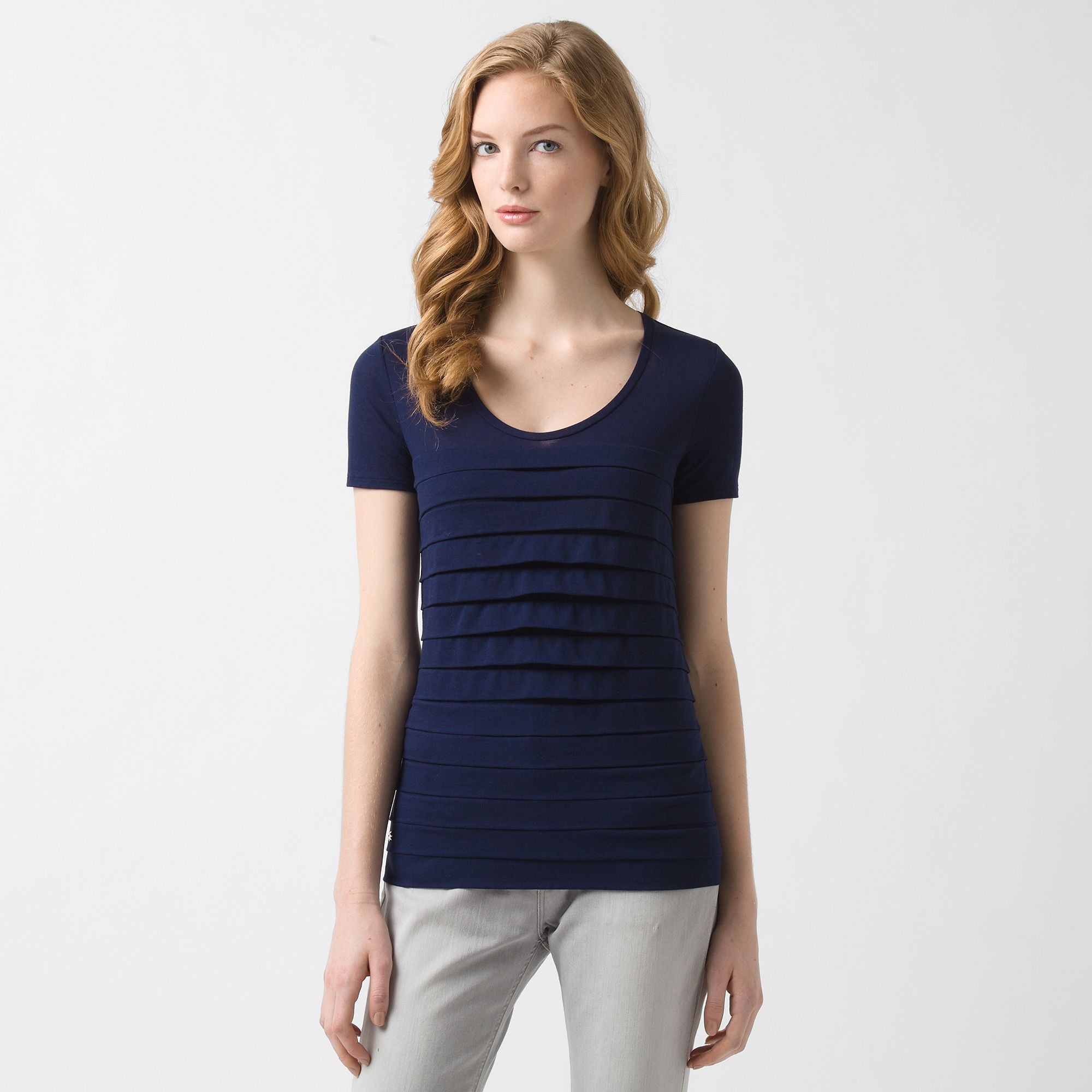 Lacoste Tee-shirt with superimposed pleats in Pima cotton Women