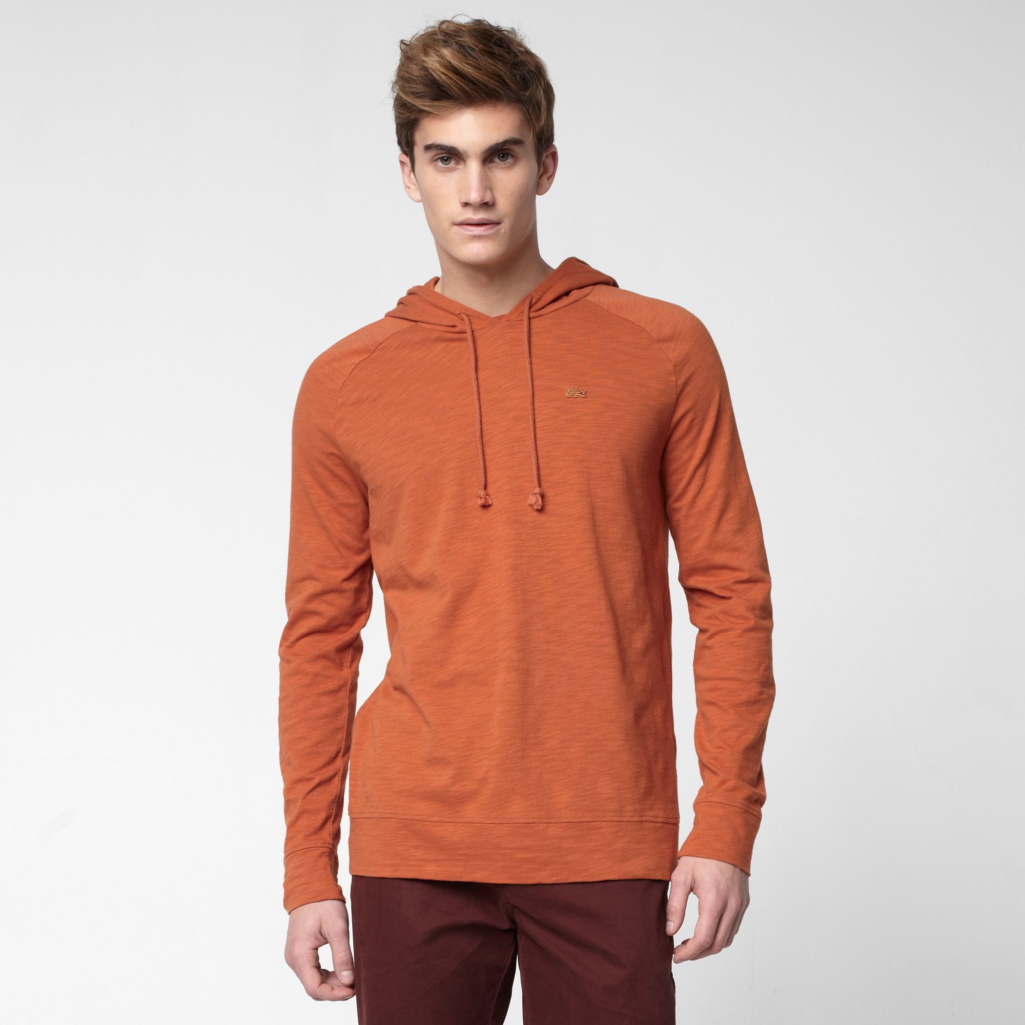 Lacoste Long sleeved hooded tee shirt Men