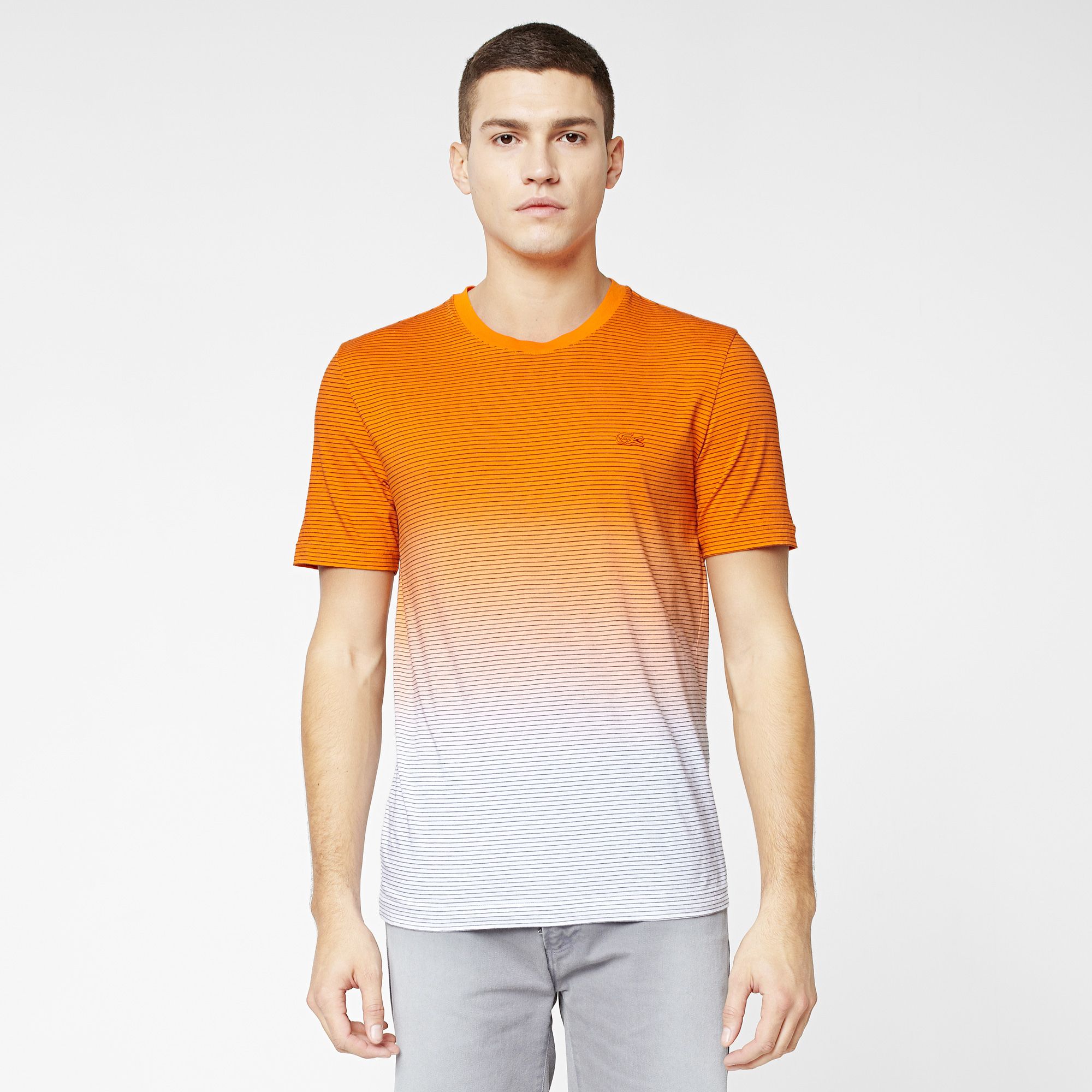  Striped Lacoste Live Ultra slim fit tee-shirt Men