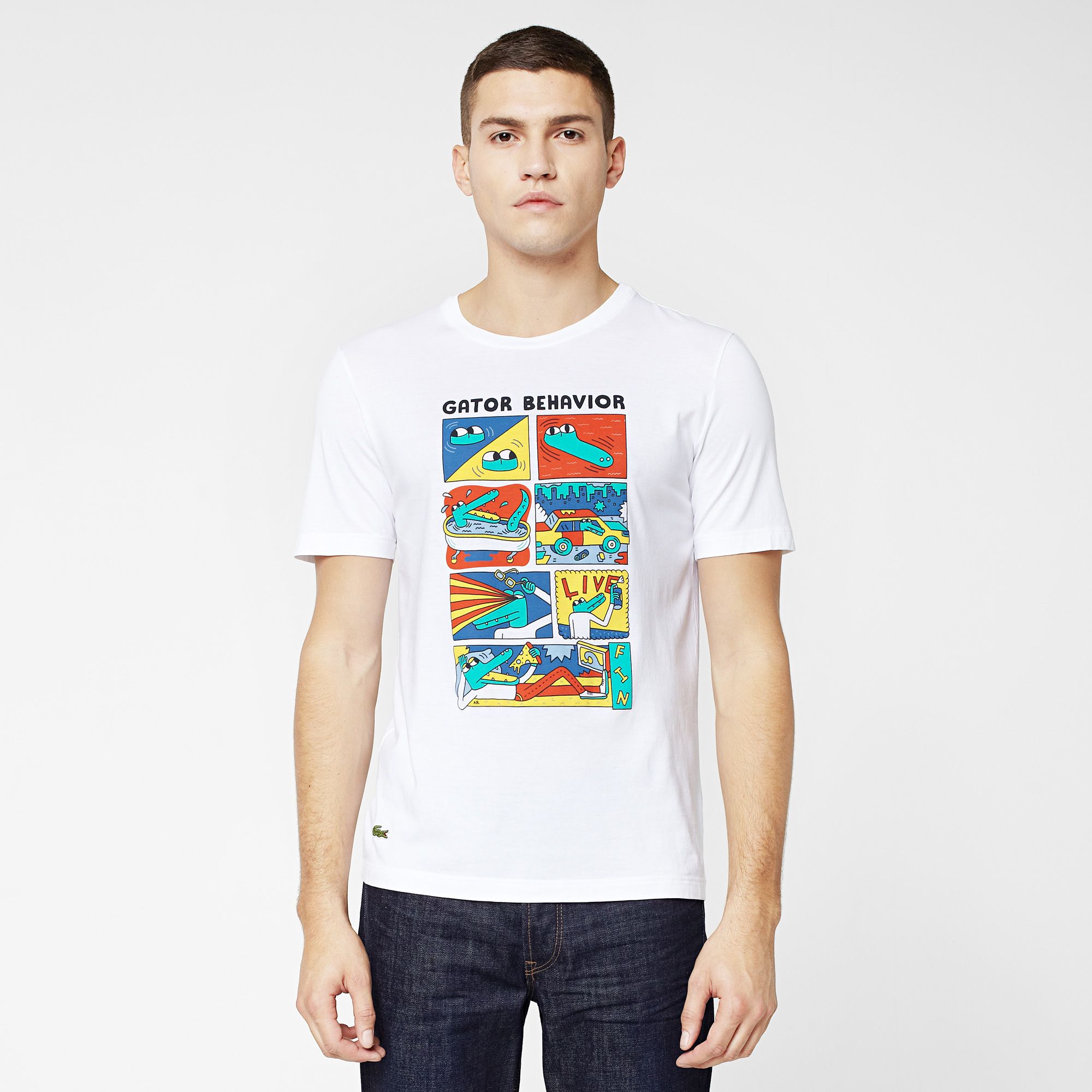  Printed Lacoste Live Ultra slim fit tee-shirt Men