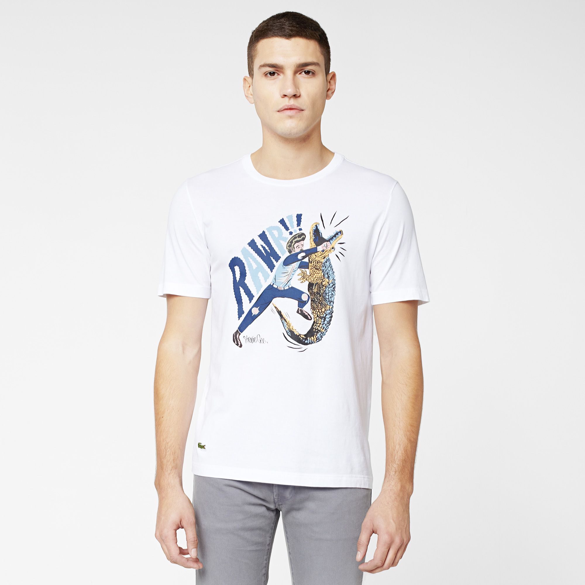  Printed Lacoste Live Ultra slim fit tee-shirt Men