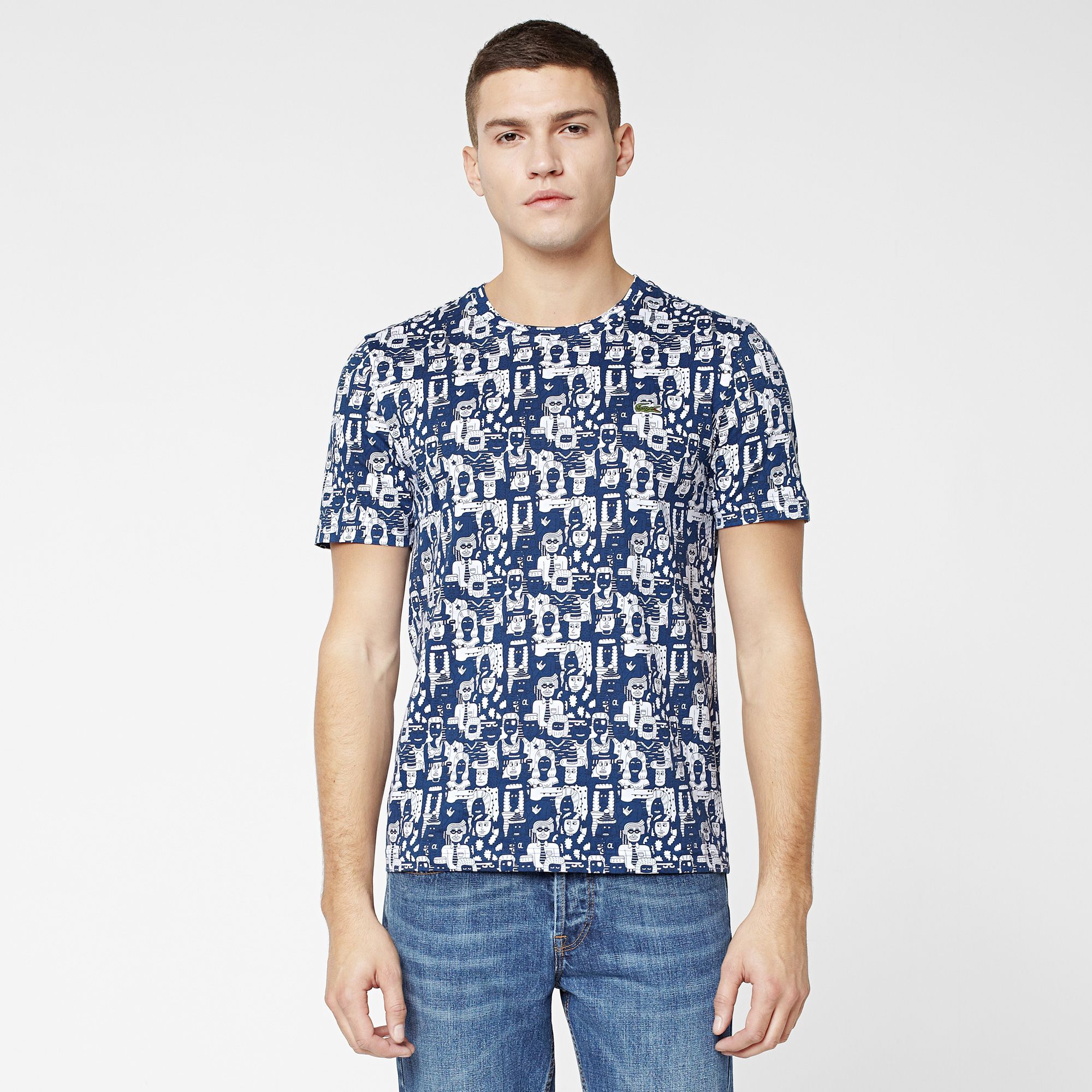  Printed Lacoste Live Ultraslim fit tee-shirt Men