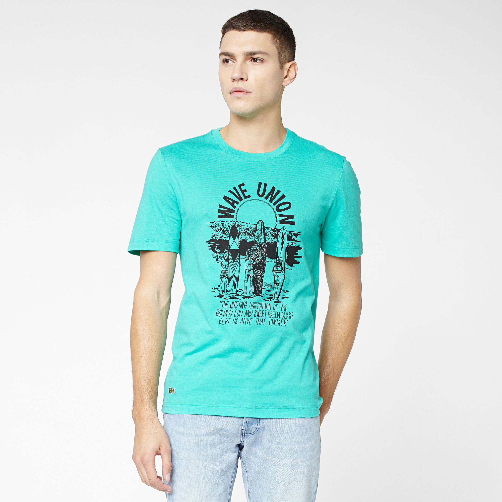  Printed Lacoste Live Ultra slim fit tee-shirt Men