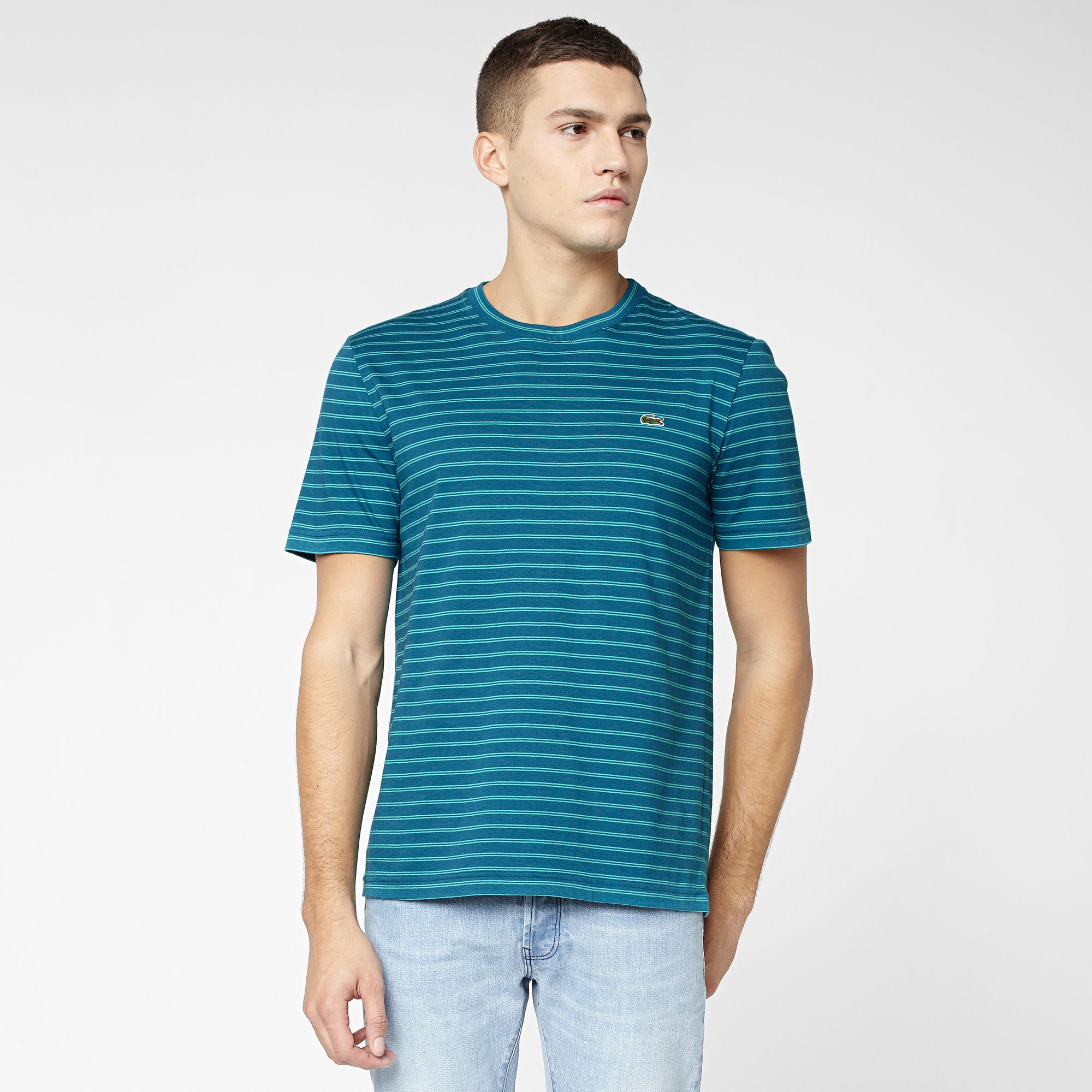  Striped Lacoste Live Ultraslim fit tee-shirt Men