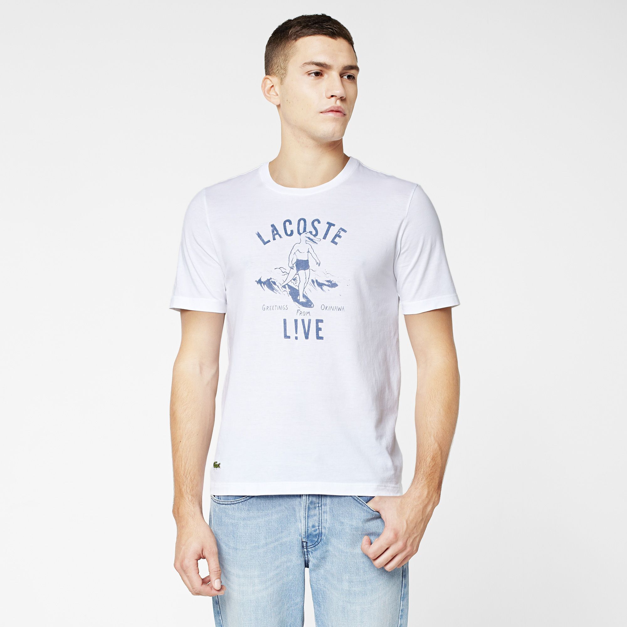  Printed Lacoste Live Ultra slim fit tee-shirt Men