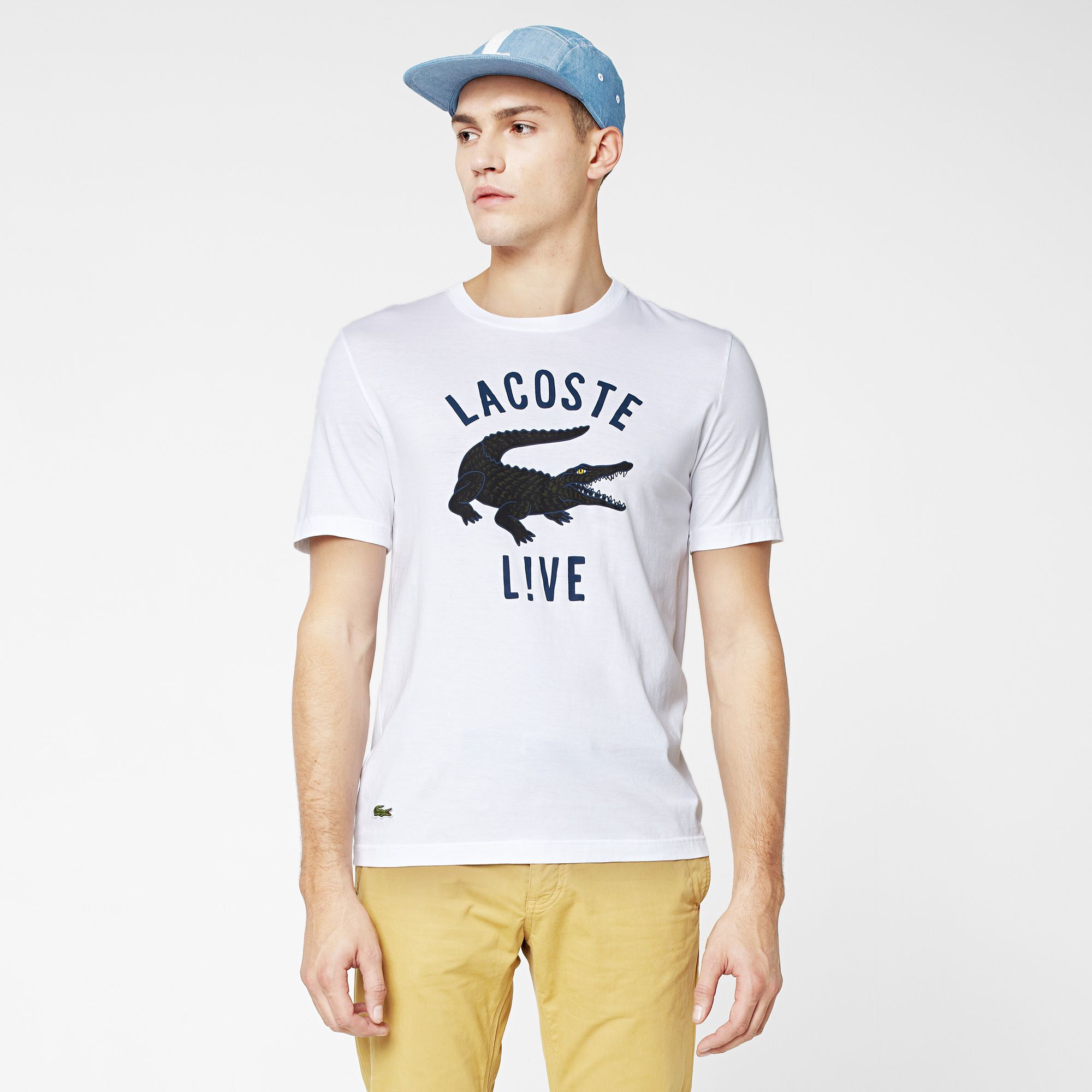  Printed Lacoste Live Ultra slim fit tee-shirt Men
