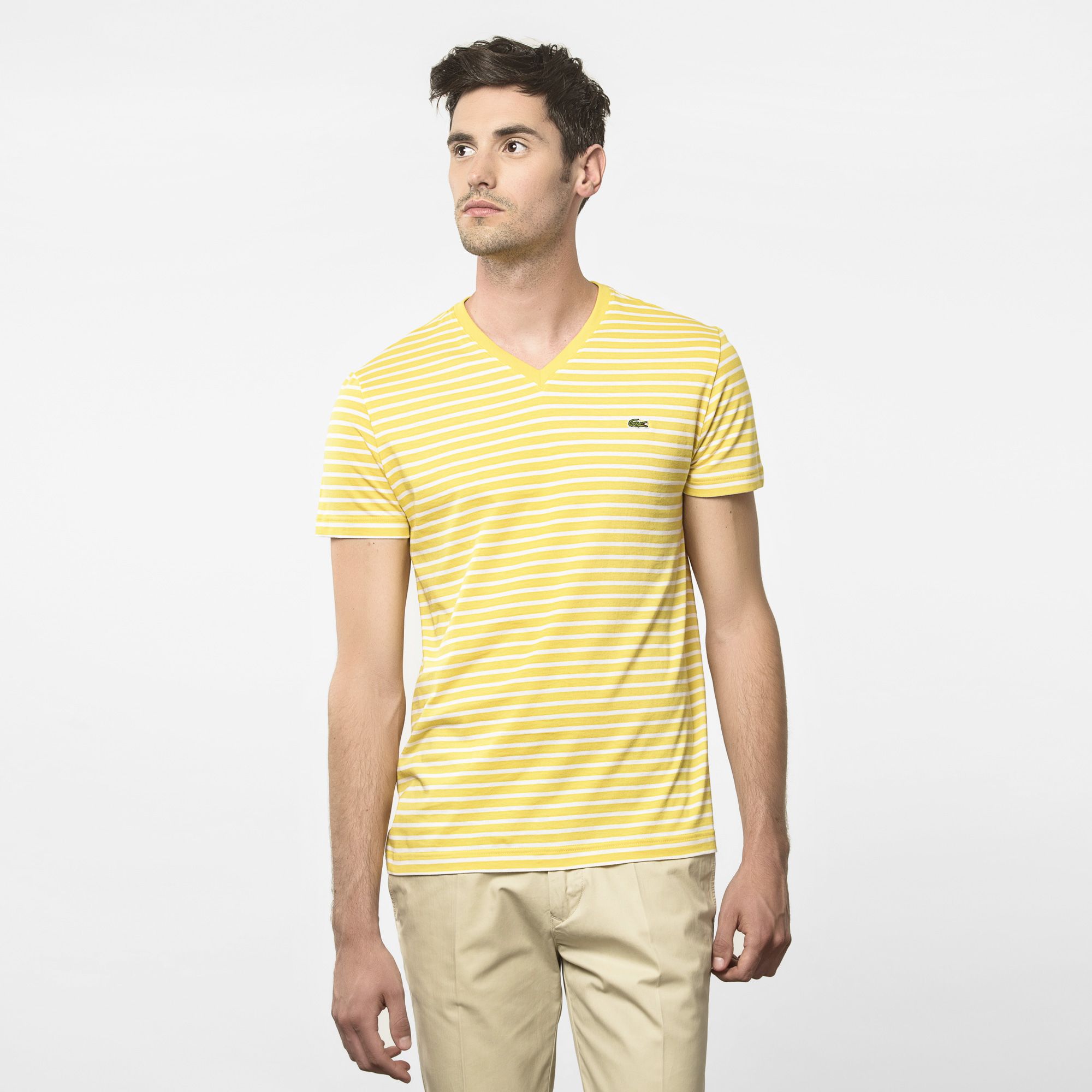 Lacoste Striped V-neck tee-shirt Men