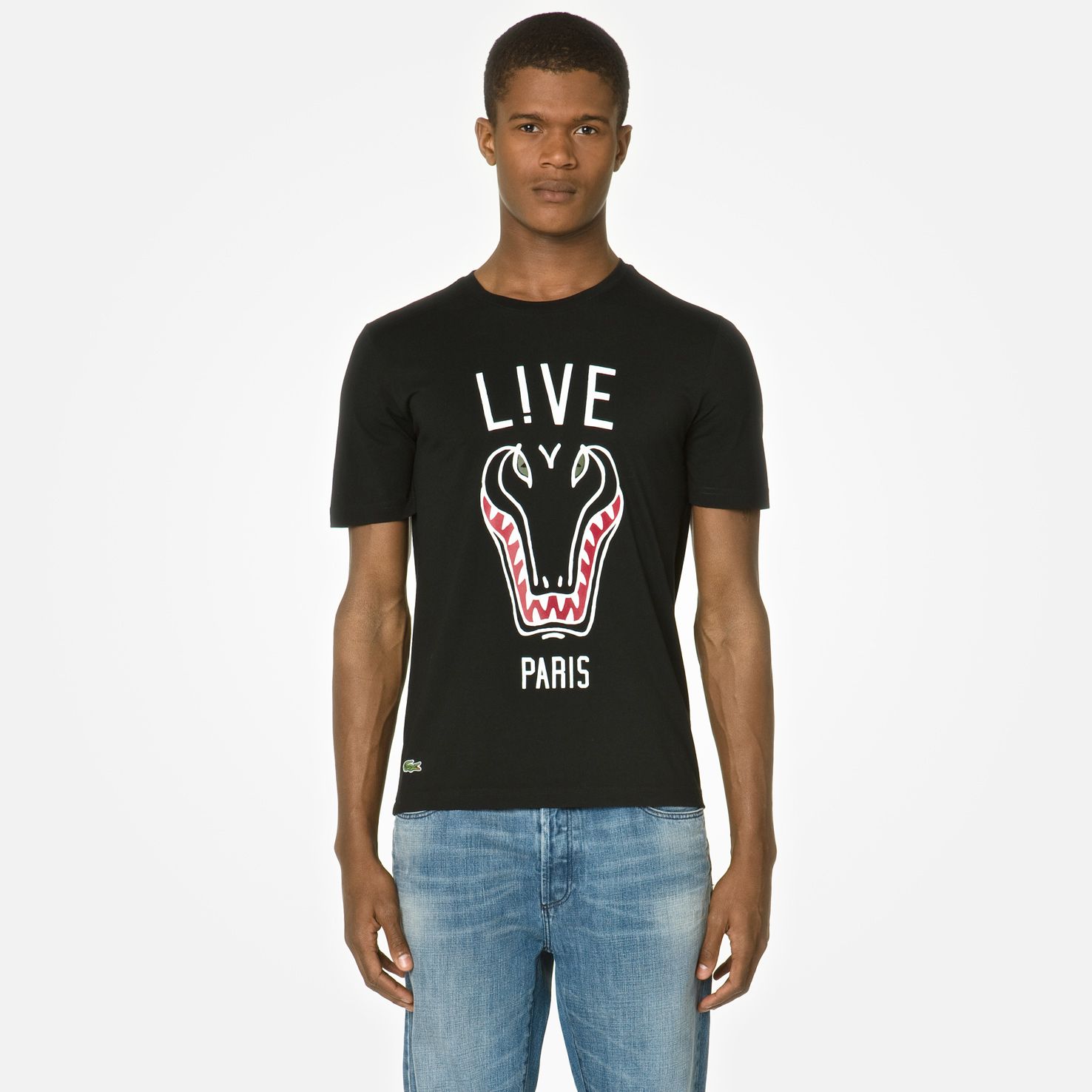  Lacoste Live ultraslim fit printed tee-shirt Men