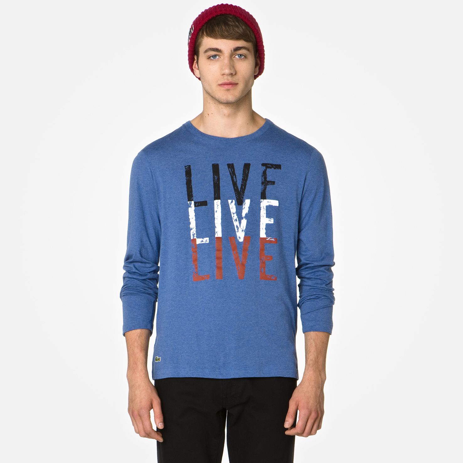  Lacoste Live ultraslim fit long sleeved tee-shirt Men