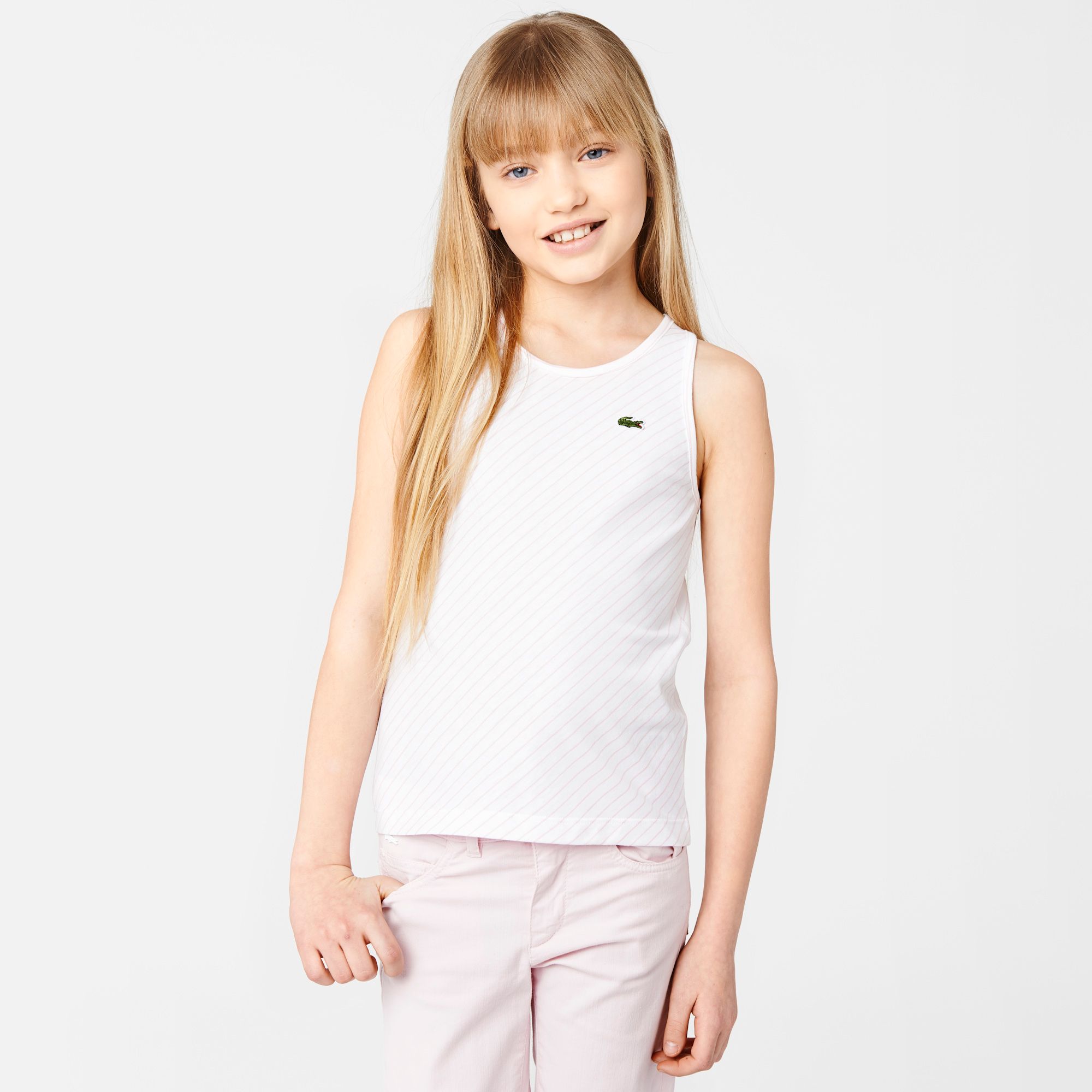 Lacoste Top with diagonal stripes gender.gir