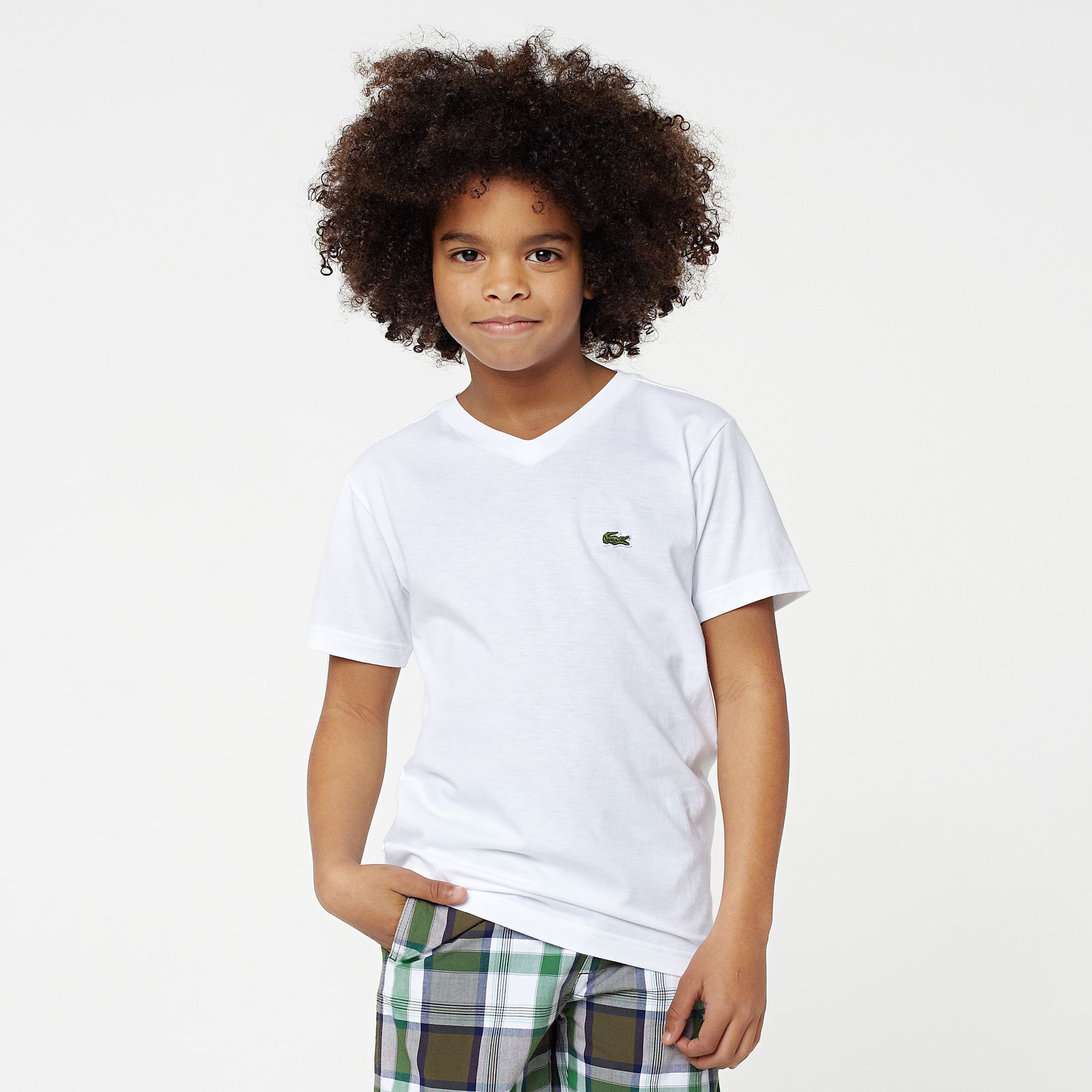 Lacoste Plain V-neck tee-shirt Boy