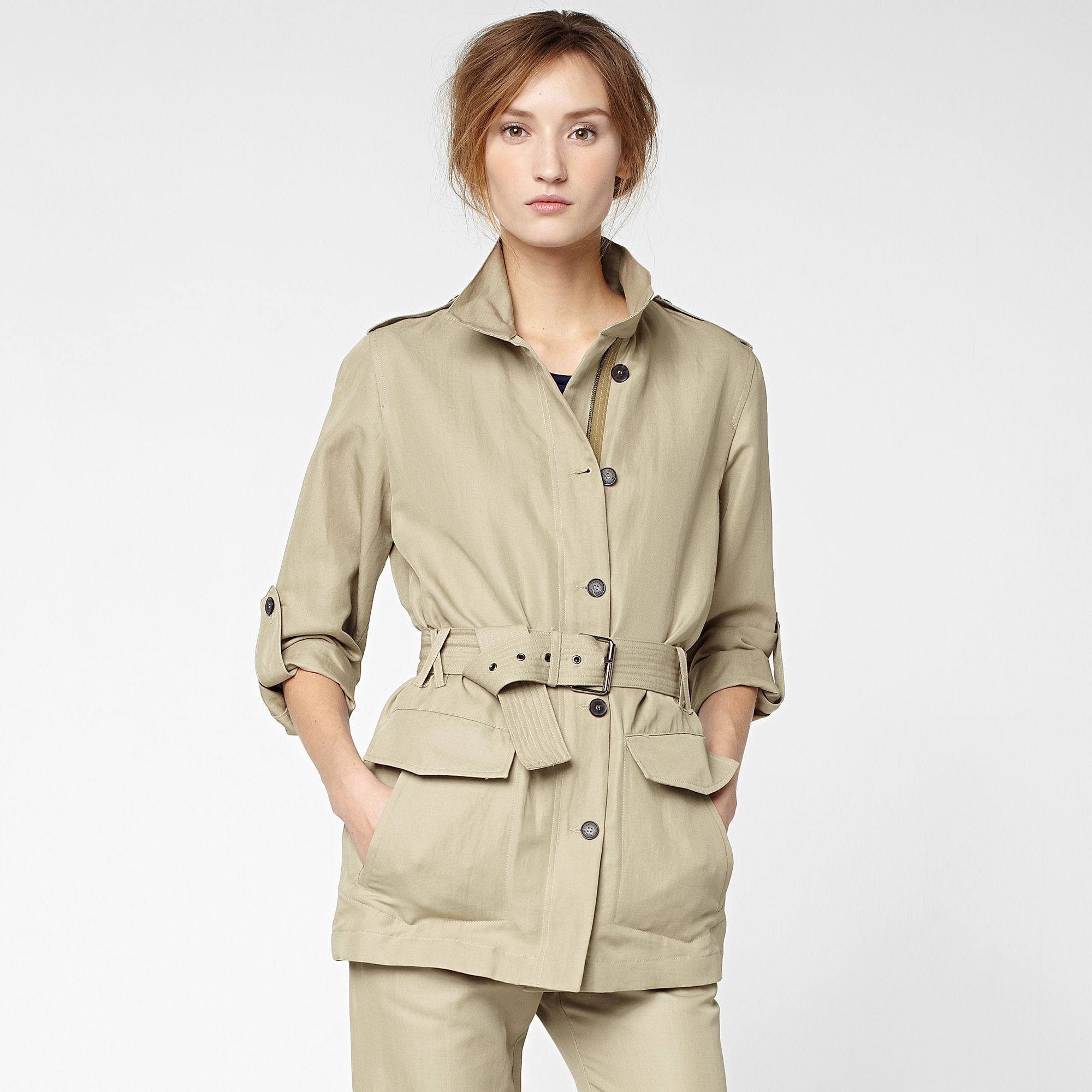 Lacoste 3/4 sleeve belted jacket Women