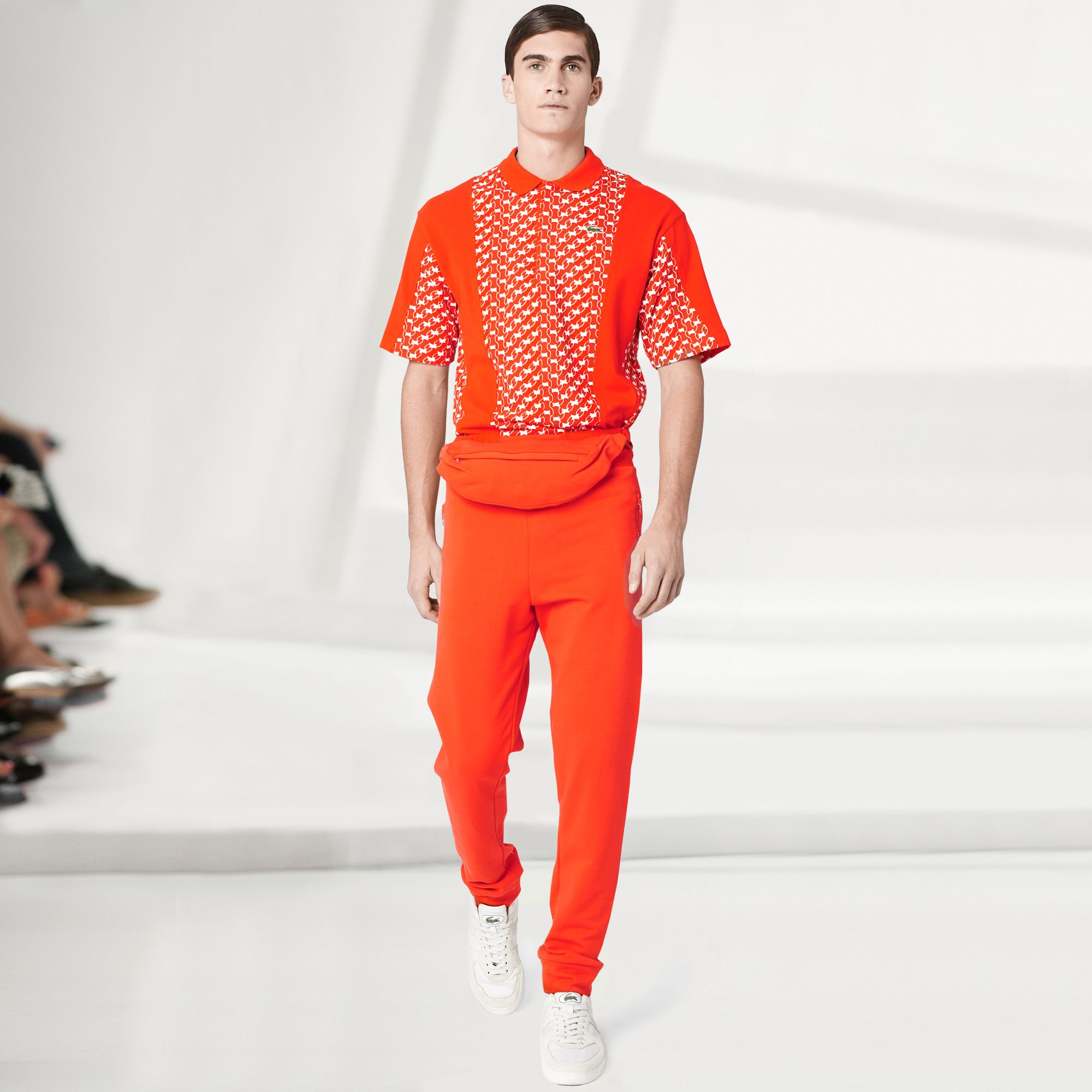 Lacoste Fashion Show fleece tracksuit trousers. Men