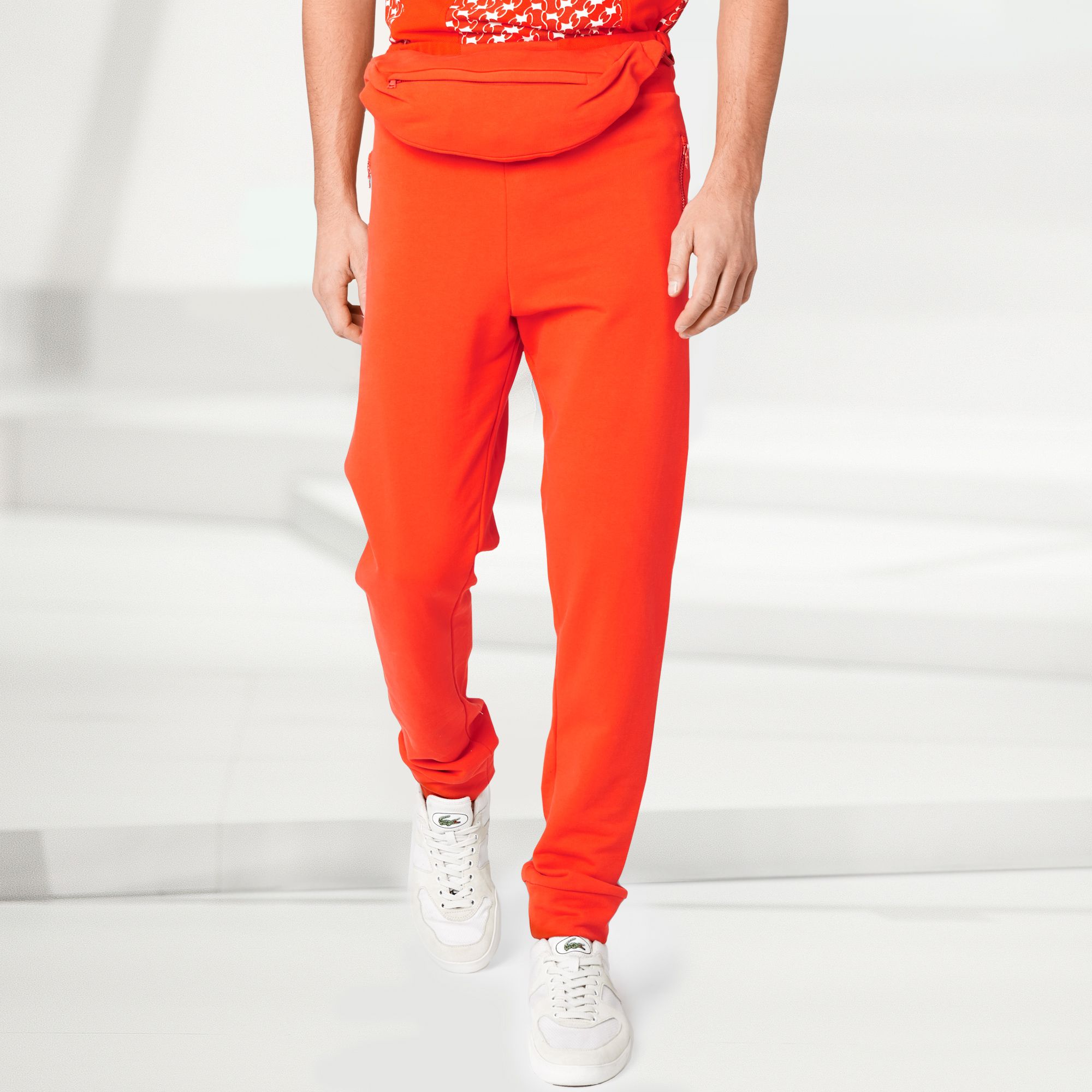 Lacoste Fashion Show fleece tracksuit trousers. Men