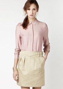 Lacoste Silk regular fit shirt with cotton and silk Women