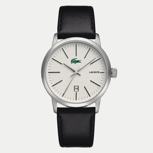 Chamonix round leather strap watch