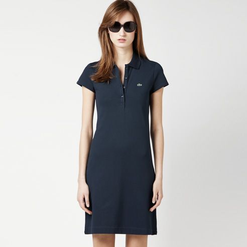 Piqu&eacute; knit polo dress