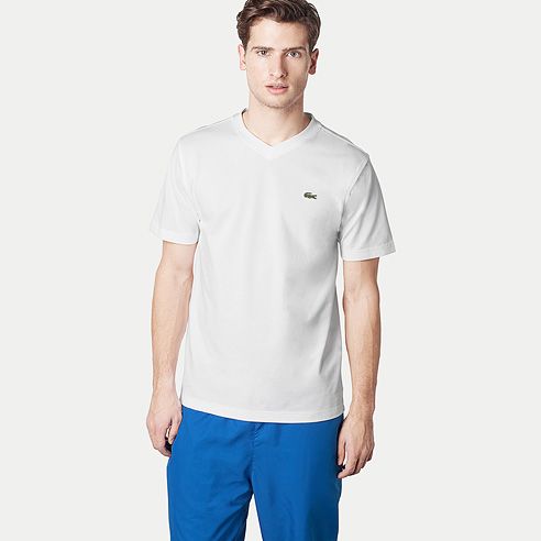 Plain V-neck Sport tee-shirt