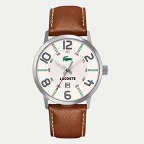 Lacoste Barcelona leather strap watch Men